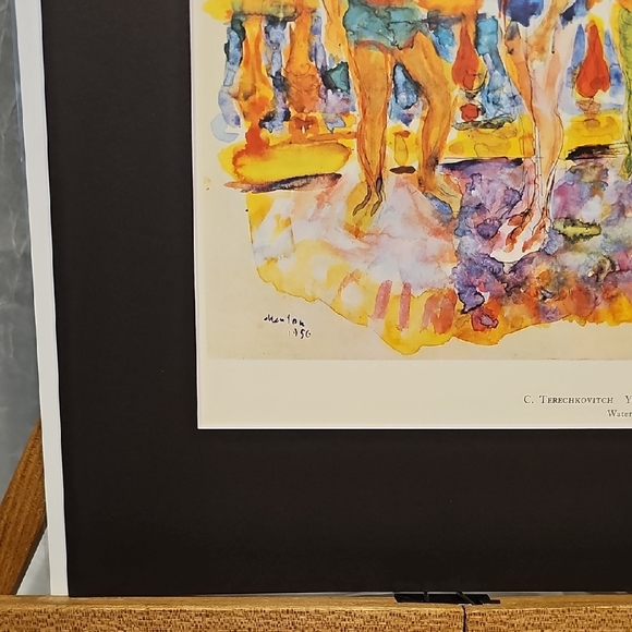 Colorful Beach Scene Art Print - "Young Girls On The Beach - Terechkovitch - Picture 5 of 10